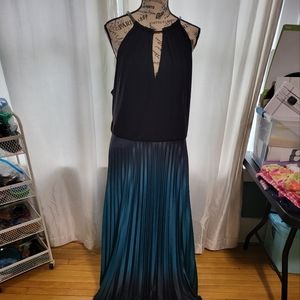 Ombre teal and back dress size 18